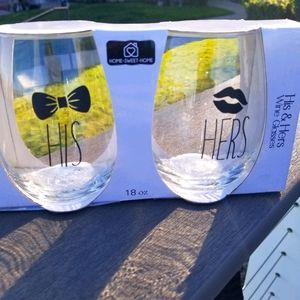 Home Sweet Home Stemless Wine Glasses